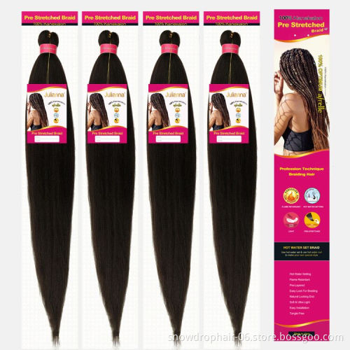 Pre Stretched Braiding Hair Crochet Braid Products Private Label Braids Hair Vendors Free Sample Synthetic Hair Extension